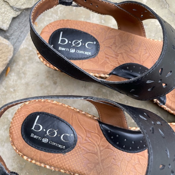 BOC Born black strap wedge heels - Picture 7 of 9